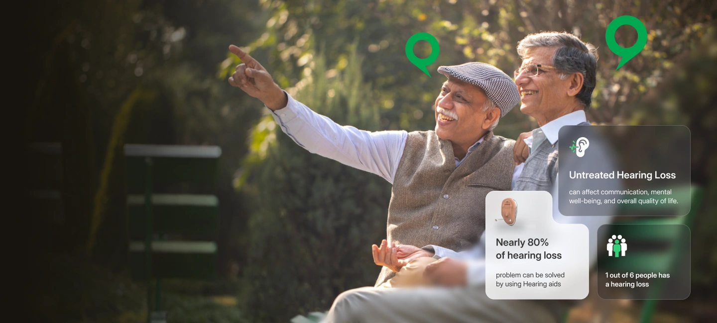 Two people enjoying an outdoor conversation